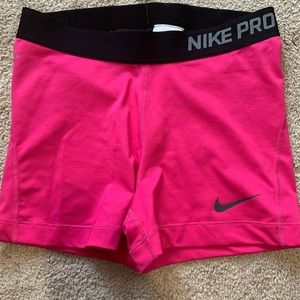 Hot Pink Nike Pro shorts